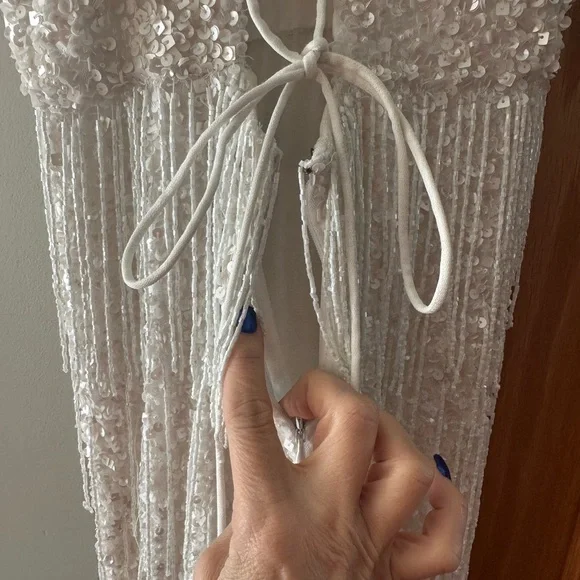 Jovani Beaded Fringe Dress - Picture 12 of 16